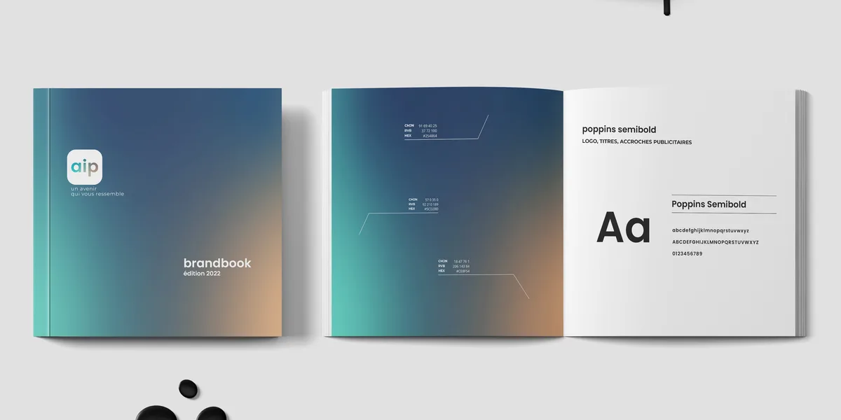 Plateforme de marque AIP – Brandbook par l'agence Lemon